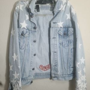 Chemist white leather star jacket